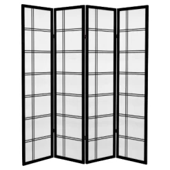 6 Ft. Tall Canvas Double Cross Room Divider 4 Panels - Oriental Furniture -Luxe Living Interiors Shop GUEST ec765f85 22cd 41b0 b378 feaf4f05581c