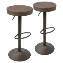 Set Of 2 Dakota Adjustable Industrial Barstools - LumiSource -Luxe Living Interiors Shop GUEST ed106a45 2994 4c4a 8beb b28f3a993ec3