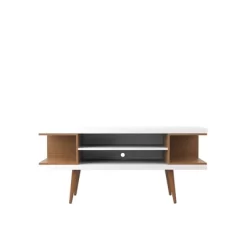 Utopia Splayed Wooden Legs And 4 Shelves TV Stand For TVs Up To 50" - Manhattan Comfort 20 Utopia Splayed Wooden Legs And 4 Shelves TV Stand For TVs Up To 50" - Manhattan Comfort -Luxe Living Interiors Shop GUEST ed28a9ab 1a95 45ce aacd 08d5cd793a26