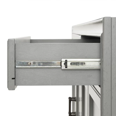 3pc Tara Entertainment Set With Closed Storage Distressed Gray - Crosley 10 3pc Tara Entertainment Set With Closed Storage Distressed Gray - Crosley - Image 8