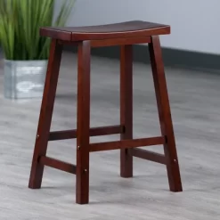 Saddle Seat 24" Counter Height Barstool Hardwood/Walnut - Winsome 13 Saddle Seat 24" Counter Height Barstool Hardwood/Walnut - Winsome -Luxe Living Interiors Shop GUEST ee2d3507 62ea 4cc7 acdc 28dbe3b7490e