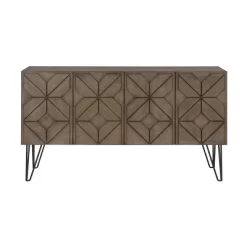 Charlotte 4 Door Credenza Brown - Treasure Trove Accents