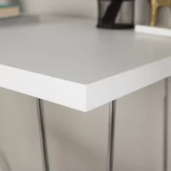 Gibby Modern Glam Hairpin Leg Writing Desk Faux White Marble - Saracina Home -Luxe Living Interiors Shop GUEST efbabfa8 ae90 4dbf a3e5 0ccd7c160e67