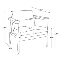 Upholstered Natural Wood Accent Chair - Hearth & Hand™ With Magnolia -Luxe Living Interiors Shop GUEST efd29593 c505 45ce 8b88 af9ffc1f09ea