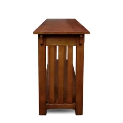 Mission Console Table With Drawers And Shelf Medium Oak - Leick Home 15 Mission Console Table With Drawers And Shelf Medium Oak - Leick Home -Luxe Living Interiors Shop GUEST f057731c 6455 4dc7 8174 970157b8d779