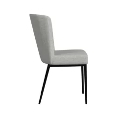 Channel Back Dining Chair With Metal Legs Light Gray - HomePop -Luxe Living Interiors Shop GUEST f06b0e1a 9b3f 42c4 89a9 0366e7945f06