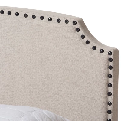 Odette Modern And Contemporary Fabric Upholstered Bed Light Beige - Baxton Studio 5 Odette Modern And Contemporary Fabric Upholstered Bed Light Beige - Baxton Studio - Image 3