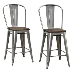 Set Of 2 24" Luxor Metal Counter Height Barstool With Wood Seat Antique Gun Metal - Room & Joy 9 Set Of 2 24" Luxor Metal Counter Height Barstool With Wood Seat Antique Gun Metal - Room & Joy -Luxe Living Interiors Shop GUEST f0b98629 1406 447d a5ba 00da0391f56b