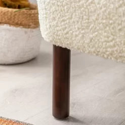 Modern Accent Chair Lambskin Wingback Tufted Side Chair With Solid Wood Legs-ModernLuxe -Luxe Living Interiors Shop GUEST f0d014be f98f 4c8c 8897 ca89d3d366e2