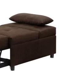 28" Hidalgo Sofa Brown Fabric - Acme Furniture -Luxe Living Interiors Shop GUEST f0e695bc e346 4f75 bc94 1ae8c64569d9