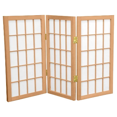 2 Ft. Tall 3 Panels Desktop Window Pane Shoji Screen - Oriental Furniture 6 2 Ft. Tall 3 Panels Desktop Window Pane Shoji Screen - Oriental Furniture - Image 4