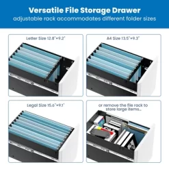 Mount-It! Mobile File Pedestal Cabinet With 3 Drawers & Lock | Slim Design Under Desk Storage & Organizer For Files, Folders & Office Supplies | White -Luxe Living Interiors Shop GUEST f1f485ca 00f0 4b45 90d4 0a562cdb1fe5