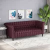 Barneyville Traditional Chesterfield Sofa Wine - Christopher Knight Home -Luxe Living Interiors Shop GUEST f208eadc 5a5b 4569 9b35 87ed776c6f58