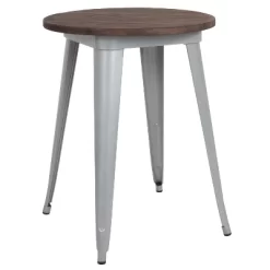 Flash Furniture 24" Round Metal Indoor Table With Rustic Wood Top -Luxe Living Interiors Shop GUEST f20f342c e956 4c9f 84d6 f5056111d6ef