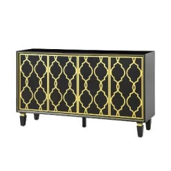 Beatrice 61'' Modern Storage Wide Sideboard With Solid Wood Legs | KARAT HOME -Luxe Living Interiors Shop GUEST f21fece7 19ec 4232 93b2 a8c18ed263d1