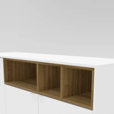 Honolulu TV Stand For TVs Up To 60" White/Walnut - Polifurniture 4 Honolulu TV Stand For TVs Up To 60" White/Walnut - Polifurniture - Image 2