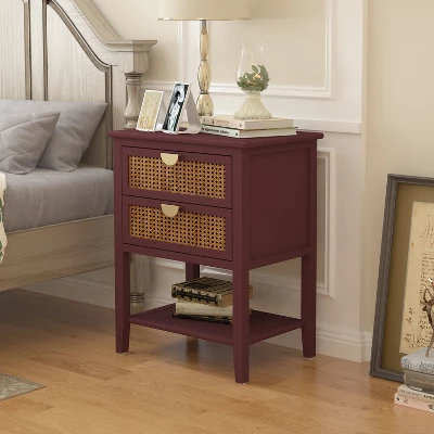 Archie Ash Wood Veneer 2 Drawer And Pine Legs Nightstand With Storage - The Pop Maison 15 Archie Ash Wood Veneer 2 Drawer And Pine Legs Nightstand With Storage - The Pop Maison - Image 13
