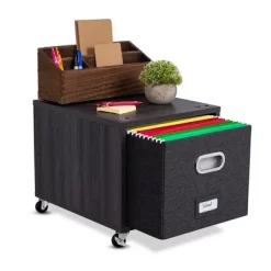 BirdRock Home Rolling Storage File Cabinet With 1 Lateral Drawer - Driftwood Grey -Luxe Living Interiors Shop GUEST f332af1c 524b 4e90 9a77 d4c6f40e5d4e