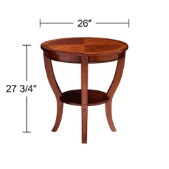 Elm Lane Farmhouse Rustic Cherry Wood Round Accent Side End Table 26" Wide Natural Curving Legs Living Room Home House Entryway 13 Elm Lane Farmhouse Rustic Cherry Wood Round Accent Side End Table 26" Wide Natural Curving Legs Living Room Home House Entryway -Luxe Living Interiors Shop GUEST f360cc29 bc66 4a7e a1f2 14f755cc1140