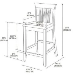 24" Torino Craftsmen Counter Height Barstool - Linon -Luxe Living Interiors Shop GUEST f392e0c0 ea20 49f3 95a8 8dac1977b85d