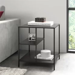 Black Bronze Side Table With Metal Shelves - Henn&Hart -Luxe Living Interiors Shop GUEST f4071645 0002 4ebb 82e5 4382c8d049c4