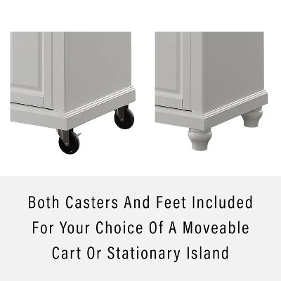 Cambridge Natural Wood Top Kitchen Island White - Crosley 5 Cambridge Natural Wood Top Kitchen Island White - Crosley - Image 3