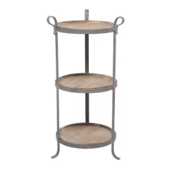 Industrial Metal Round Tiered Table Gray - Olivia & May 21 Industrial Metal Round Tiered Table Gray - Olivia & May -Luxe Living Interiors Shop GUEST f5755173 627e 43f7 8380 9df27a812bc3