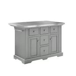 Julia Stainless Steel Top Kitchen Island - Crosley -Luxe Living Interiors Shop GUEST f5cdb4d0 f2f0 4e26 9fb5 ff8562f49c6d
