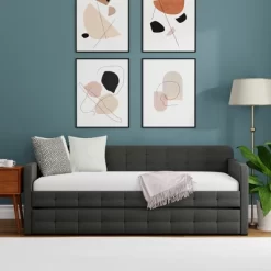 Glenwillow Home Twin Daybed With Roll-Out Trundle Bed -Luxe Living Interiors Shop GUEST f6b1b2ab 7305 42e4 bf3e a0610f4d4fc6