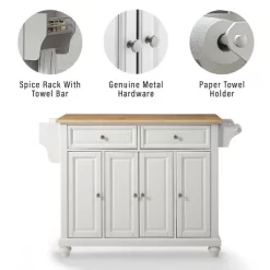Cambridge Natural Wood Top Kitchen Island White - Crosley 14 Cambridge Natural Wood Top Kitchen Island White - Crosley -Luxe Living Interiors Shop GUEST f809e4f6 710d 4835 a908 8f05fcdbf26b