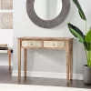 Natural Wood Desk With Carved Drawers Brown - Olivia & May -Luxe Living Interiors Shop GUEST f80febd5 b0e4 48b6 b17a e9a6a8714587