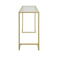 Thatcher Glass Top Console Gold - Carolina Chair & Table