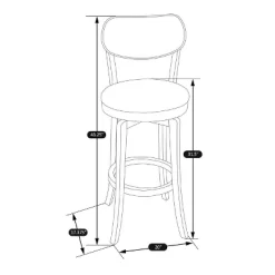 Sloan Barstool Gray - Hillsdale Furniture -Luxe Living Interiors Shop GUEST f8245ca4 ac48 4c03 878d c7f92253b852