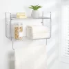 MDesign 2 Tier Storage Organizer Bath Shelf With Towel Bar, Wall Mount -Luxe Living Interiors Shop GUEST f8539baf 6fc6 4384 b80c a1b1509cf269