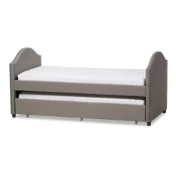 Twin Alessia Modern And Contemporary Fabric Upholstered Daybed With Guest Trundle Bed - Baxton Studio -Luxe Living Interiors Shop GUEST f8af9bcd 42b6 4f22 a3e7 d7e89079031a