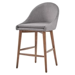 Set Of 2 24" Conrad Walnut Modern Counter Height Barstools - Inspire Q -Luxe Living Interiors Shop GUEST f975adaf fc93 4c80 8196 1dbf41234d3a