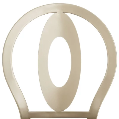 55 Downing Street Metal Swivel Bar Stool Champagne Gold 29" High Mid Century Modern Black Cushion With Backrest Footrest For Kitchen Counter Island 8 55 Downing Street Metal Swivel Bar Stool Champagne Gold 29" High Mid Century Modern Black Cushion With Backrest Footrest For Kitchen Counter Island - Image 6