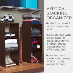 ClosetMaid 895600 Decorative Home Stackable 2-Cube Organizer Storage 31-Inch, Espresso -Luxe Living Interiors Shop GUEST fa2f2376 53bb 4a7b b112 8470c9081702