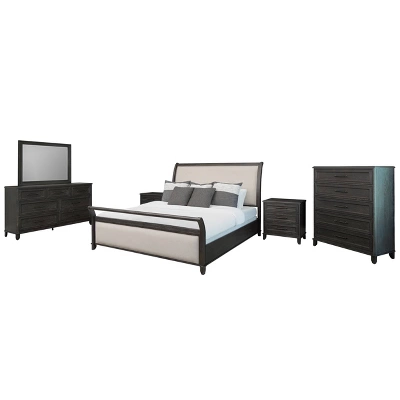6pc Cindi Sleigh Bedroom Set Gray - Abbyson Living 21 6pc Cindi Sleigh Bedroom Set Gray - Abbyson Living - Image 19