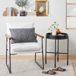 Wood & Metal Accent Side Table - Black - Hearth & Hand™ With Magnolia