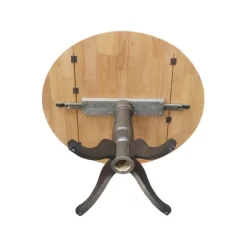 42" Nathaniel Round Dual Drop Leaf Dining Table Hickory/Washed Coal - International Concepts -Luxe Living Interiors Shop GUEST fb0df0fb 7a40 48be bcd2 1d639504746d