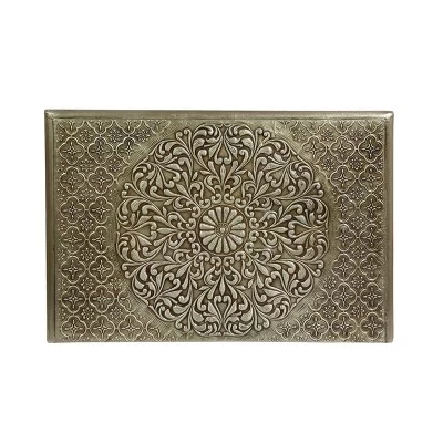 Deschutes Handcrafted Boho 3 Drawer Nightstand Silver - Christopher Knight Home 11 Deschutes Handcrafted Boho 3 Drawer Nightstand Silver - Christopher Knight Home - Image 9