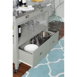 Sydney Kitchen Cart - Linon -Luxe Living Interiors Shop GUEST fbeee83d d3f5 4409 935c 291b2e3ed783