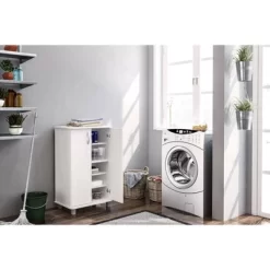 Michigan 2 Door Storage Cabinet White - Polifurniture -Luxe Living Interiors Shop GUEST fc19718c e5e9 44a6 803a fca346d57235