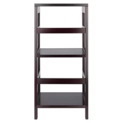 29.21" 2 Tier Leo Shelf Storage Or Bookshelf Narrow Espresso Finish - Winsome -Luxe Living Interiors Shop GUEST fc63be5d af3c 49df 844b cd037e757b88