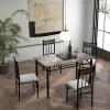 Costway 5 Piece Dining Set Faux Marble Top Table 30'' And 4 Padded Seat Chairs W/ Metal Legs -Luxe Living Interiors Shop GUEST fc7ab369 283a 4fac 8340 0036e9212b6b