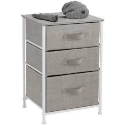 Sorbus Drawer Nightstand Shelf For Home Bedroom Gray