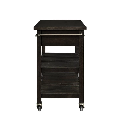 Havelock Rolling Kitchen Island Dark Tobacco - Holly & Martin 5 Havelock Rolling Kitchen Island Dark Tobacco - Holly & Martin - Image 3