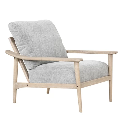 Retro Accent Chair With Solid Wood Frame And Vertical Slatted Back-ModernLuxe 10 Retro Accent Chair With Solid Wood Frame And Vertical Slatted Back-ModernLuxe - Image 8