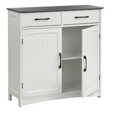 Dalton 2 Door Buffet Cabinet White/Charcoal Gray - Buylateral 6 Dalton 2 Door Buffet Cabinet White/Charcoal Gray - Buylateral - Image 4